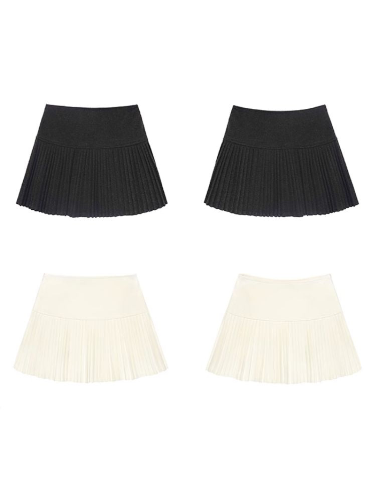 High Waist Skinny Niche Pleated Short Skirt