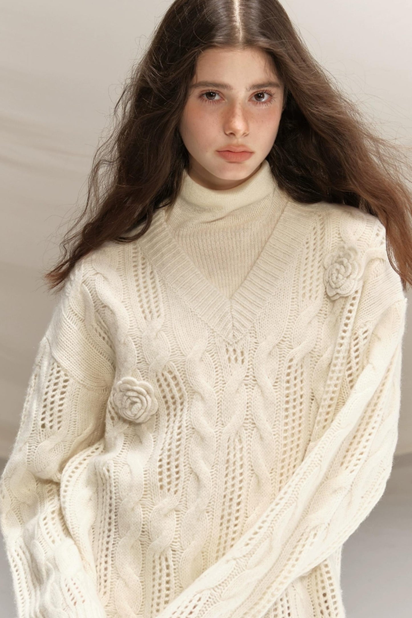 Raccoon Wool Crochet Sweater