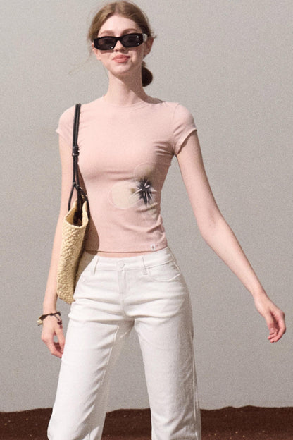 Begonia Bloom Slim Fit T-Shirt