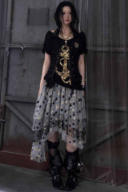 Dreamy Mesh Bustier Gown Dress