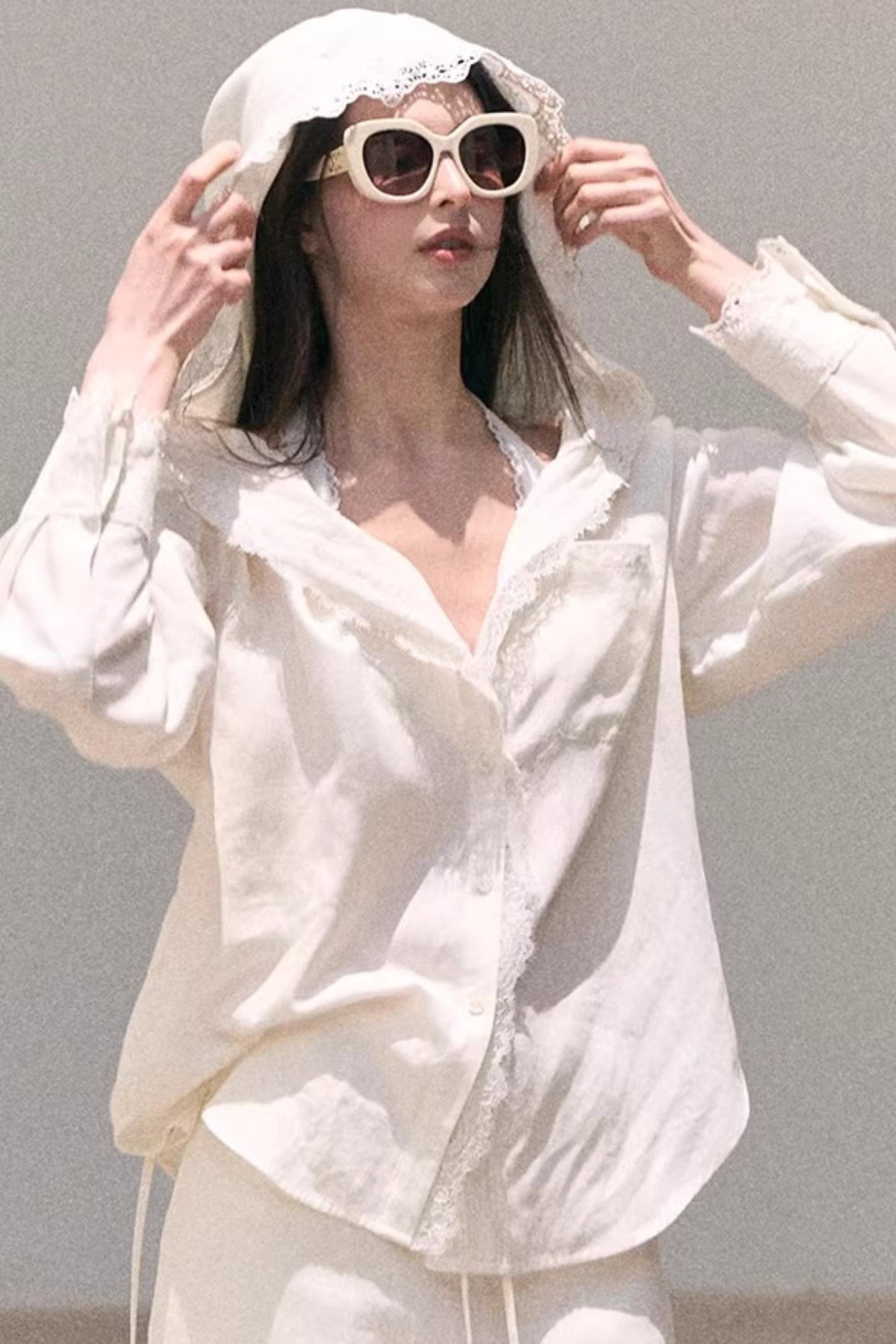 Lace-Trimmed Halter Neck Camisole