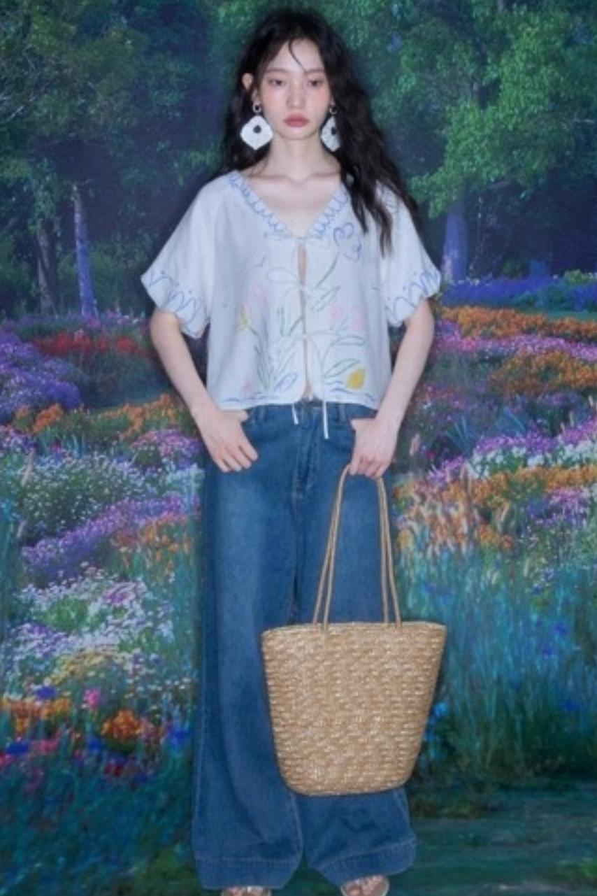 Linen Tie-Top and Pants Set-Up