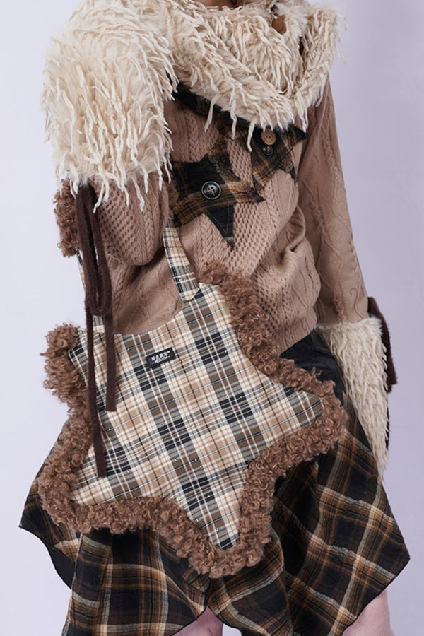 Check Fur Star Shoulder