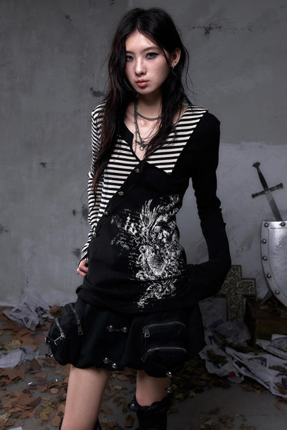 Vintage Striped Knitted Top