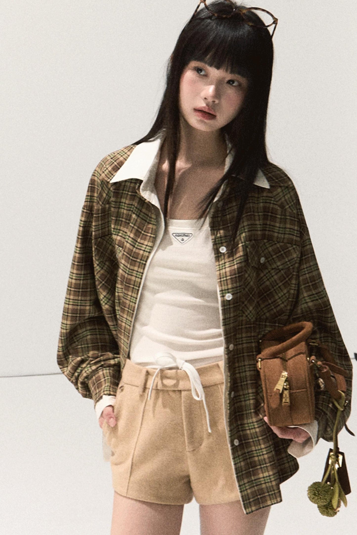 Vintage Striped Texture Two-Piece Shirt