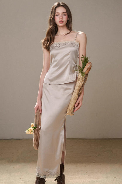 Comfortable Baby Powder Top & Skirt Set-Up