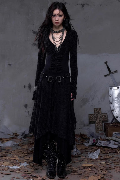 Court Dream Puff Sleeve Lace Maxi Dress