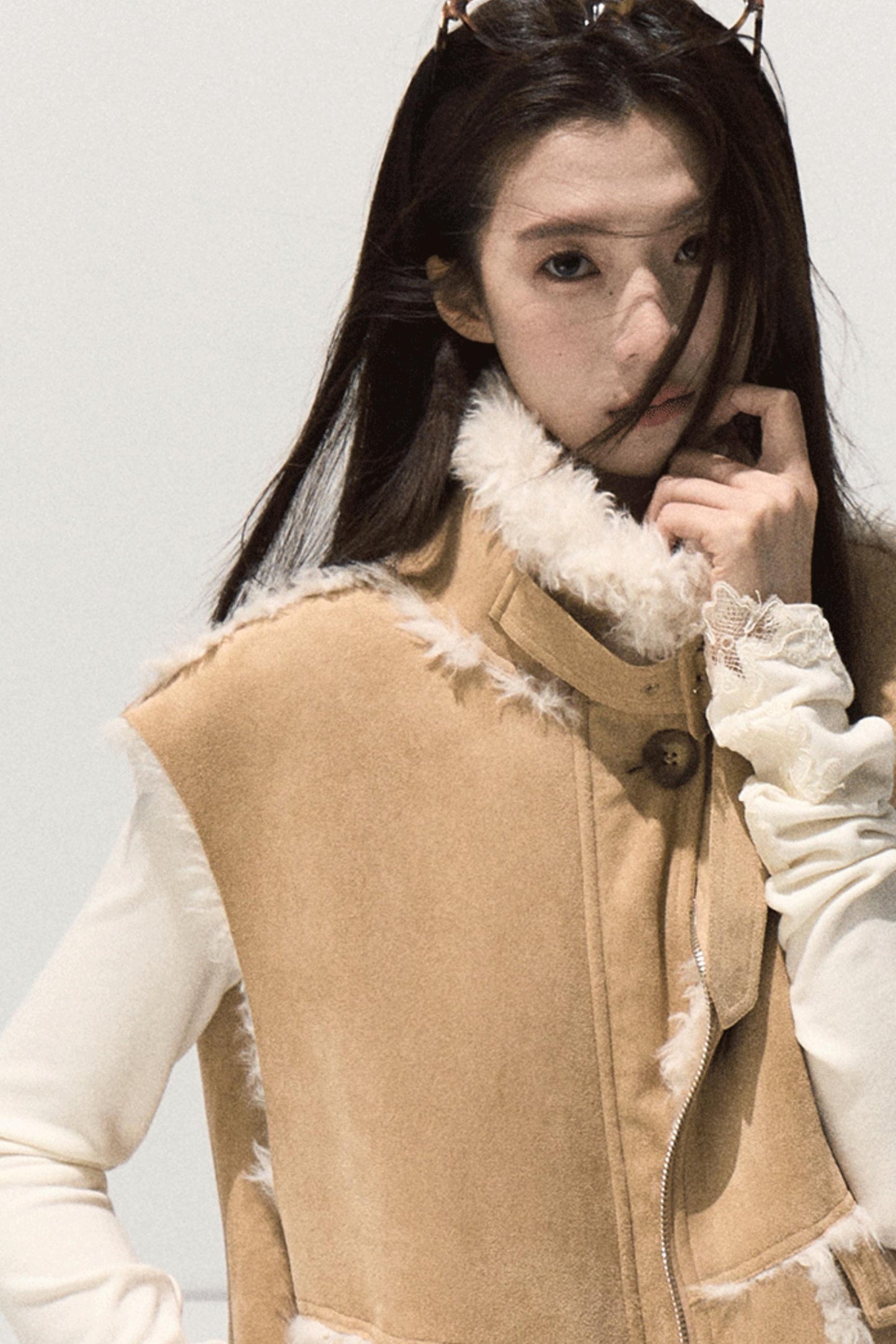 Wool Slim-Fit Lace Top