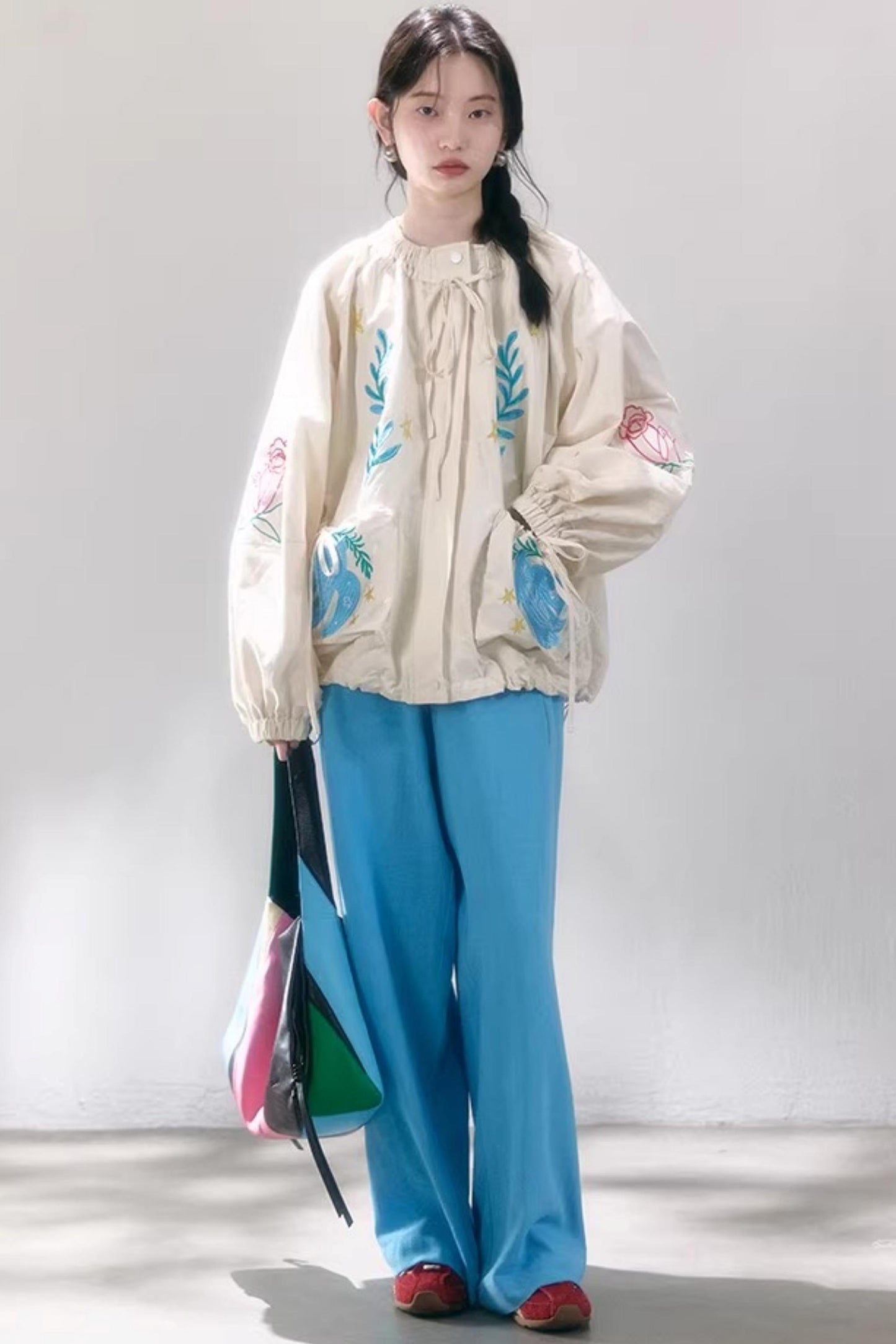 Linen Blend Wide-Leg Pants