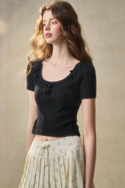 Handmade Floral Cropped Top