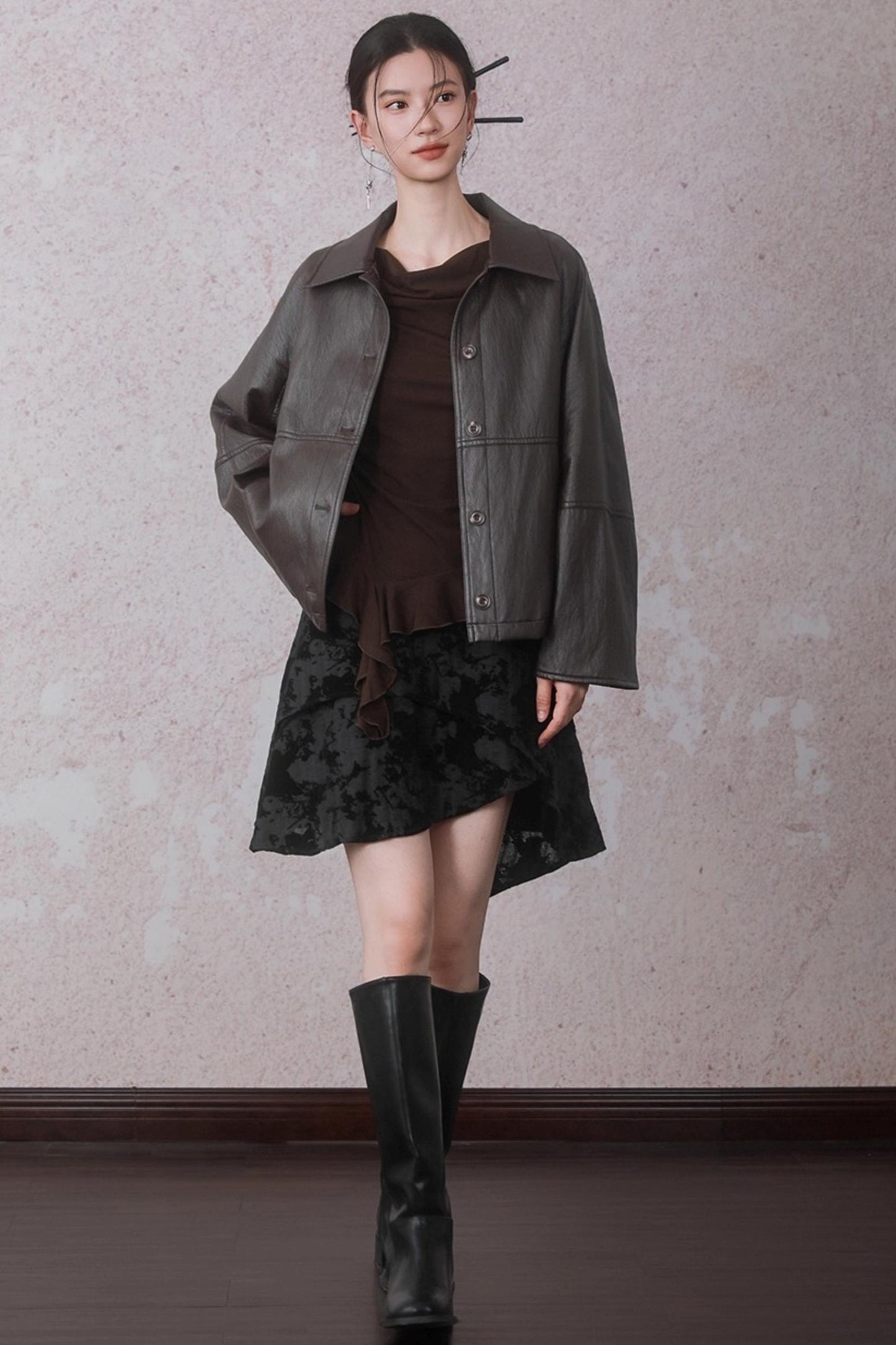 Caramel Coffee Leather Jacket