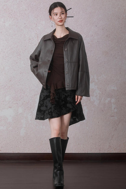 Caramel Coffee Leather Jacket