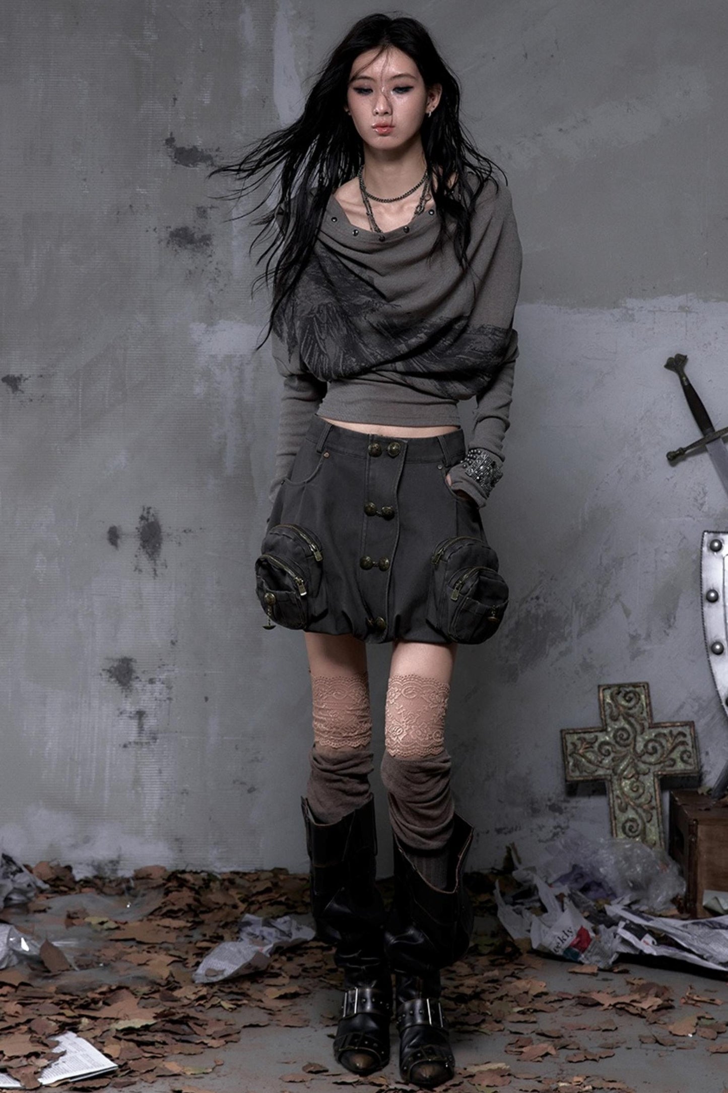 Court Street Leather Skirt