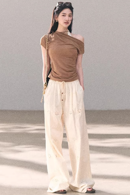 Pure Cotton Embroidered Pants