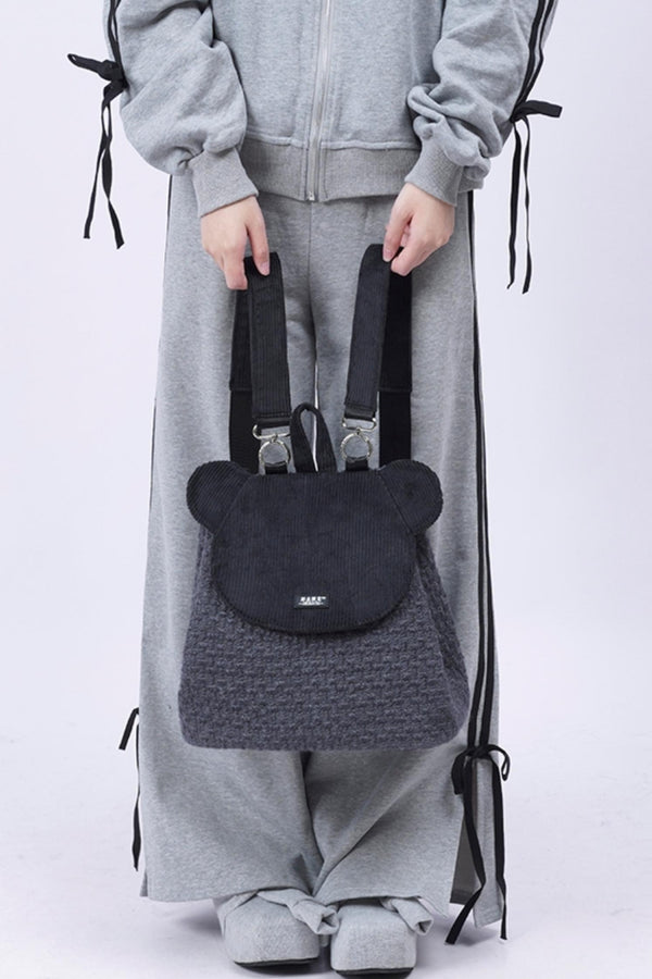 Patchwork Bear Crossbody Bag