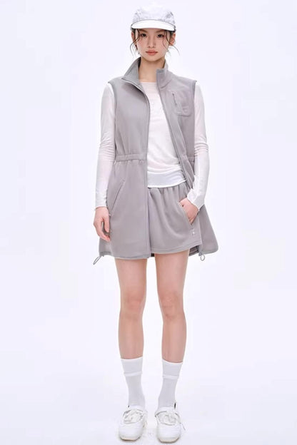 Sleeveless Fleece-Lined Vest Set-Up