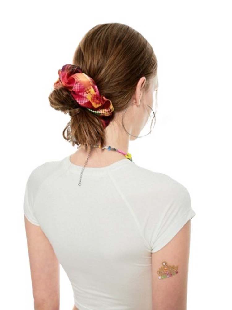 Fruit Print Towel Fabric Scrunchie