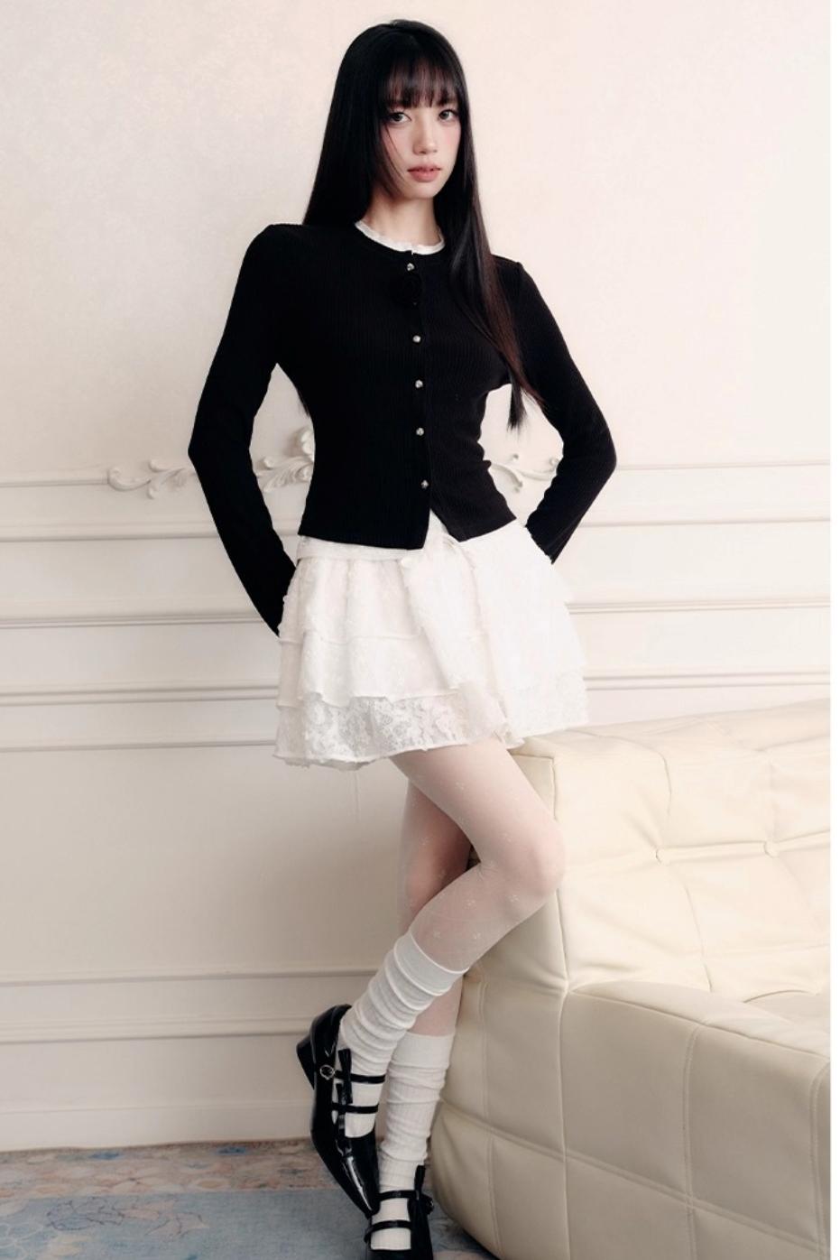 Flower Knit Cardigan