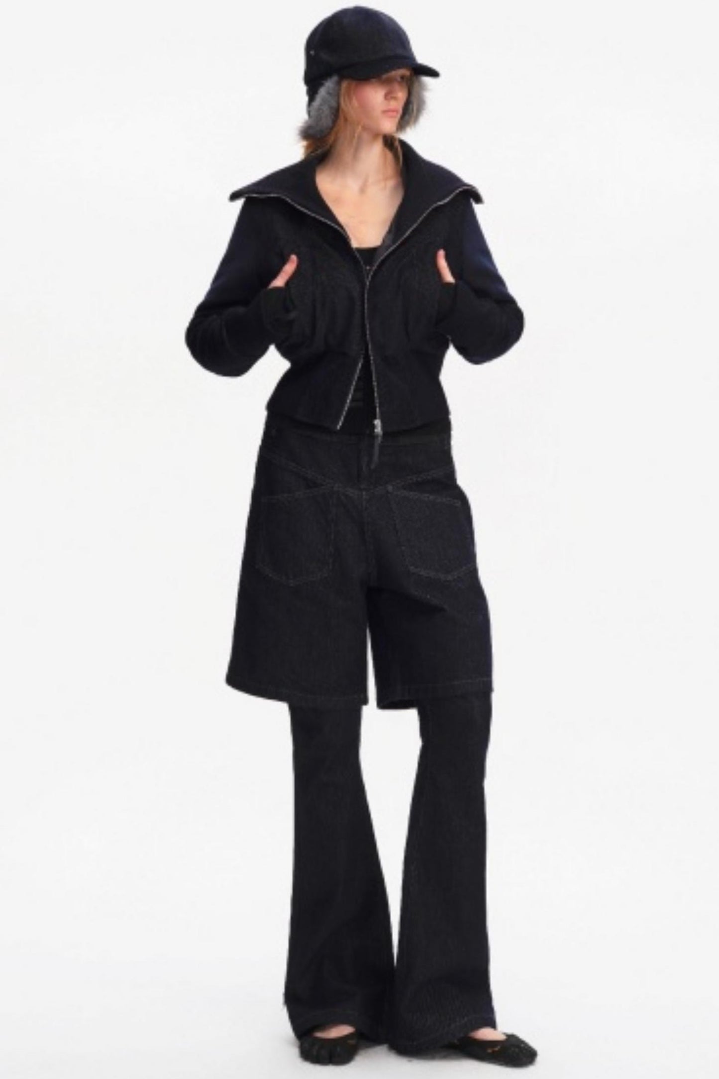 Furry Baseball Cap with Ear Protection