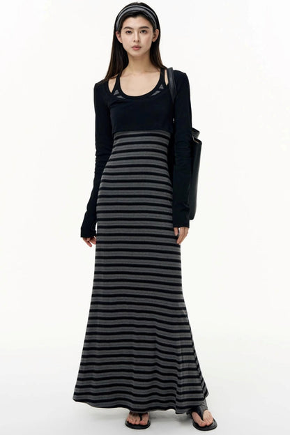 Tencel Striped Camisole Slim Dress