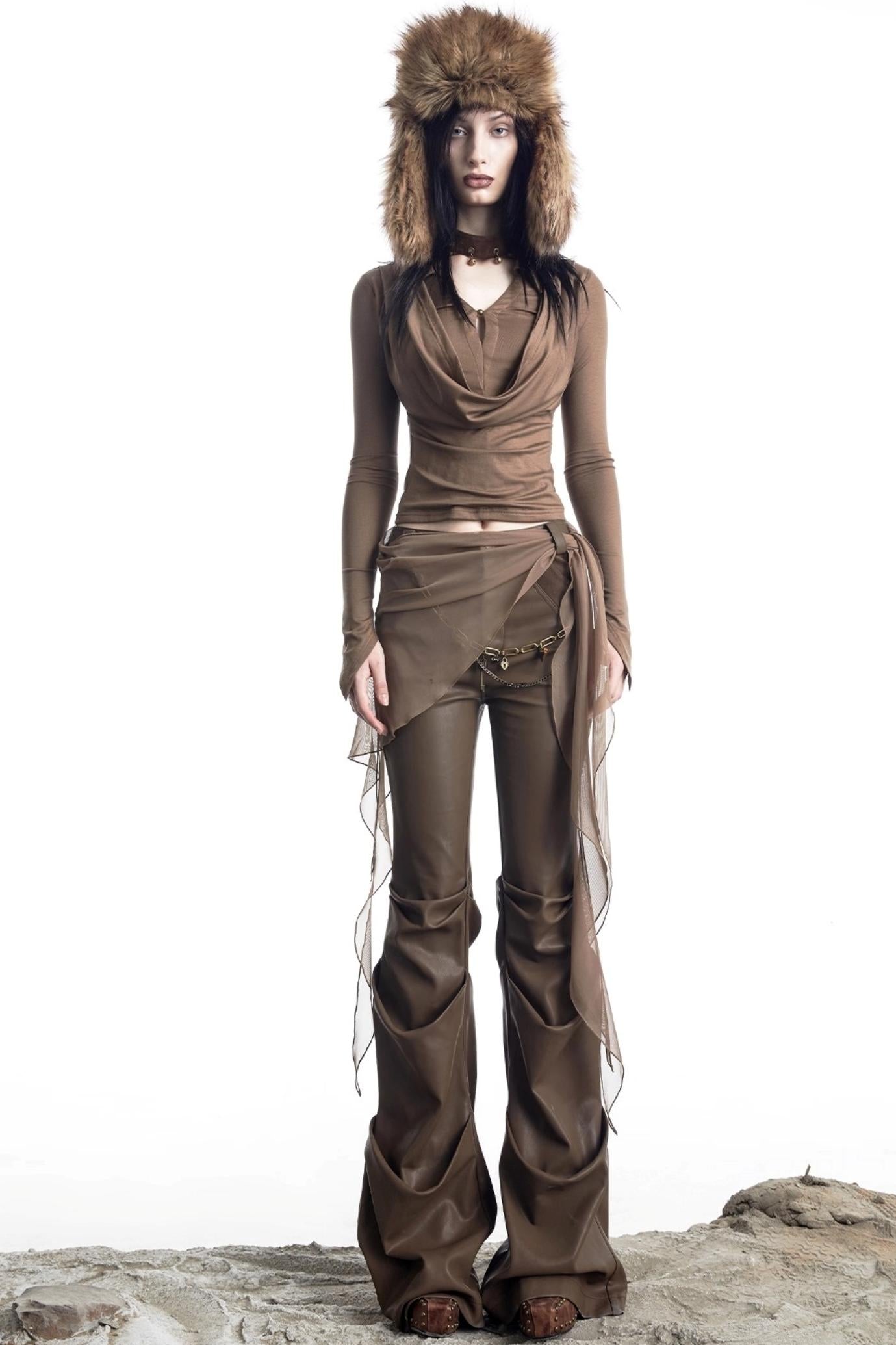 Lyocell Swing Collar T-Shirt