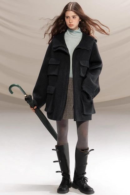 Seamless Wool Turtleneck Sweater