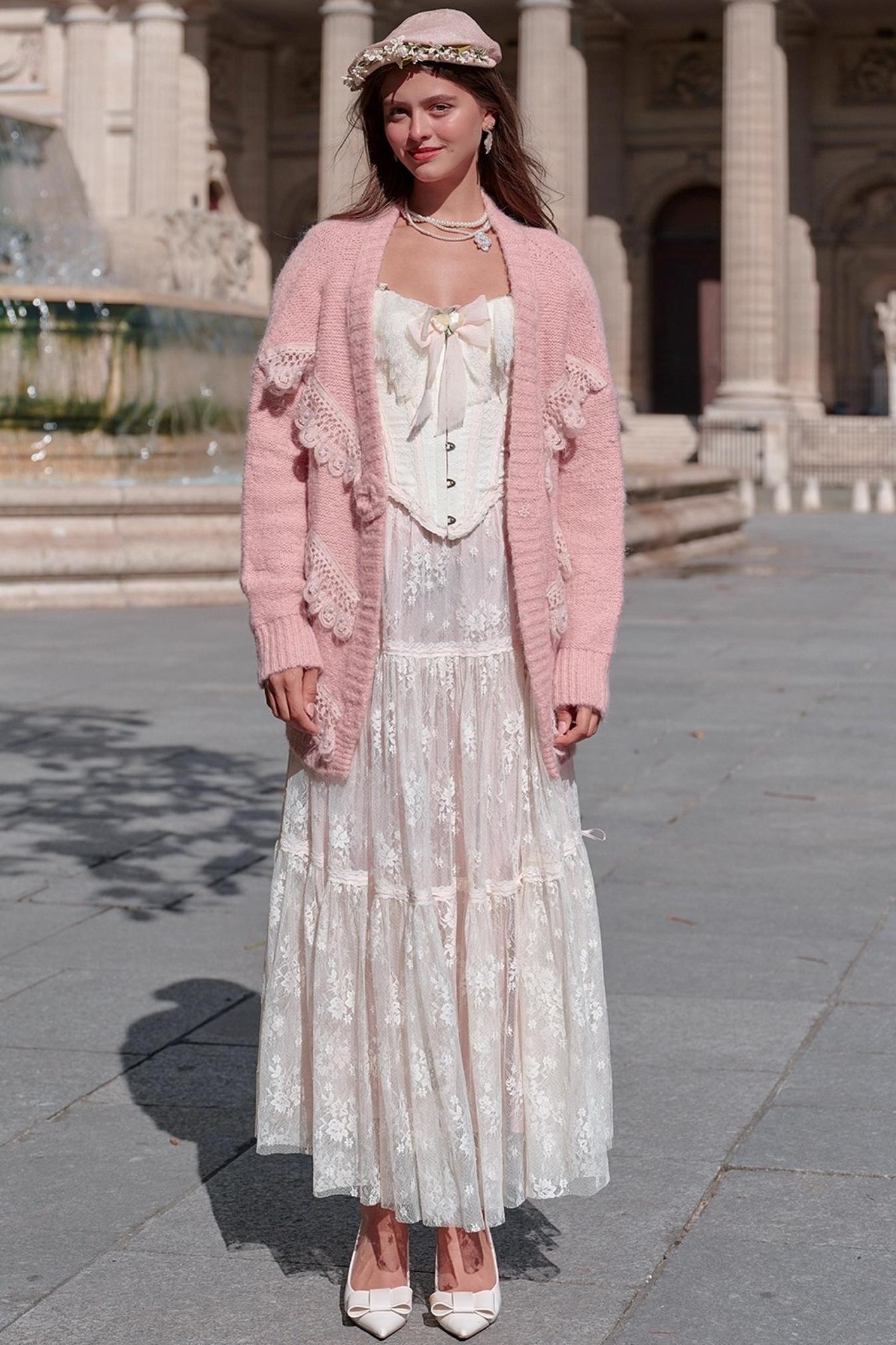 Morning Dew Lace Skirt Set-Up