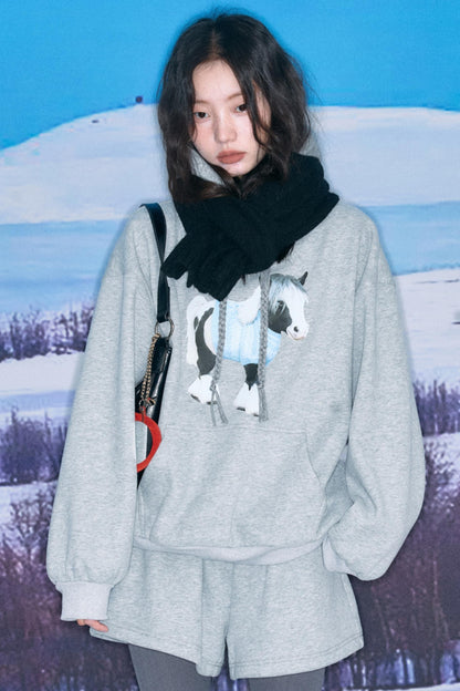 Fleece Hooded Top & Pant Set-Up