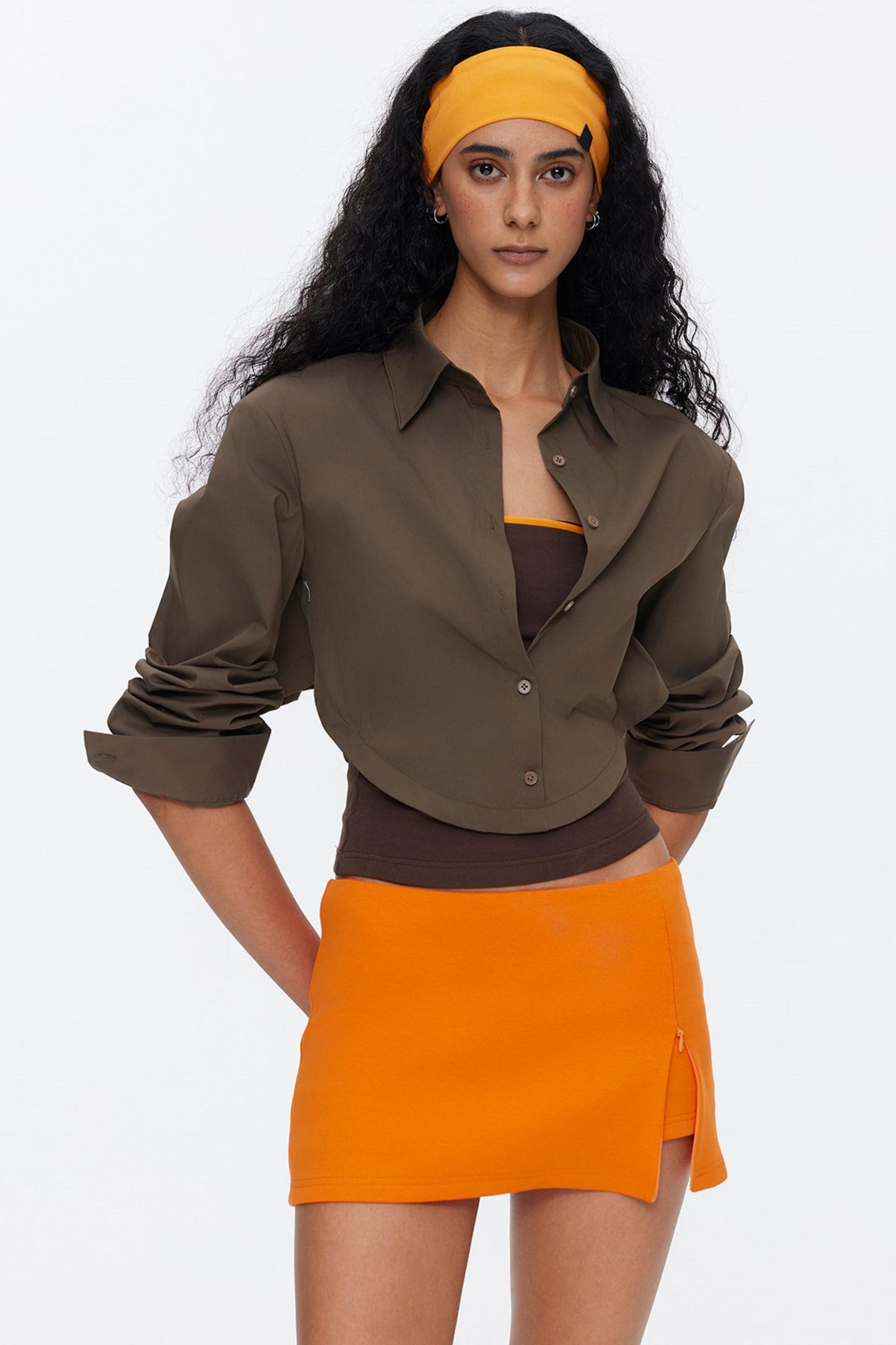 Contrasting Color Oversized Shirt