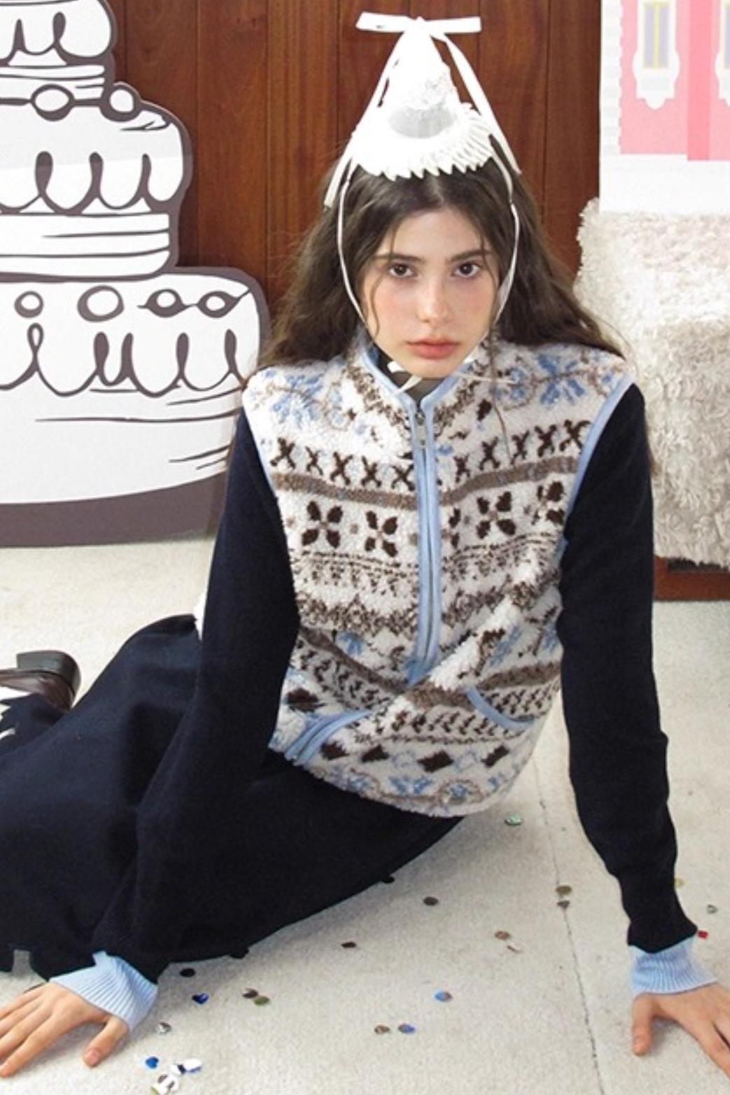 Sea Salt Cocoa Faux Shearling Jacket Set-Up