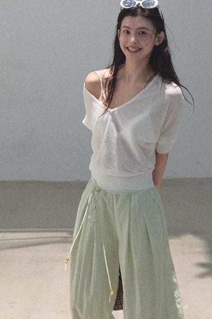 Distant Tenderness Knit Camisole Set