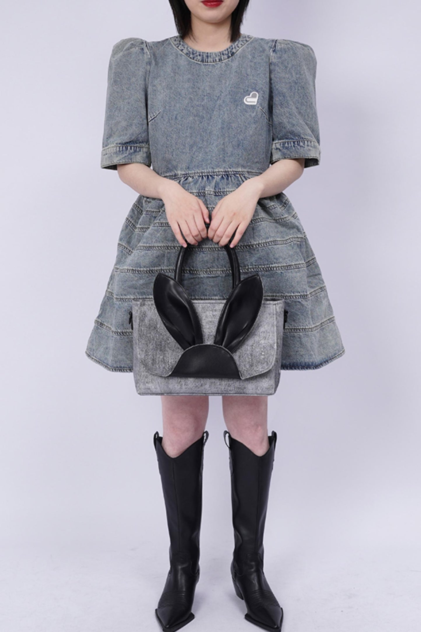 Denim Rabbit Tote Bag