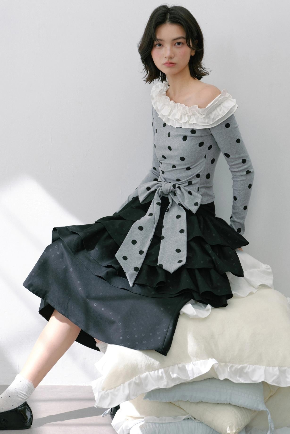 Vintage Flower Puffy Skirt