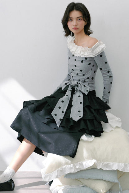 Vintage Flower Puffy Skirt