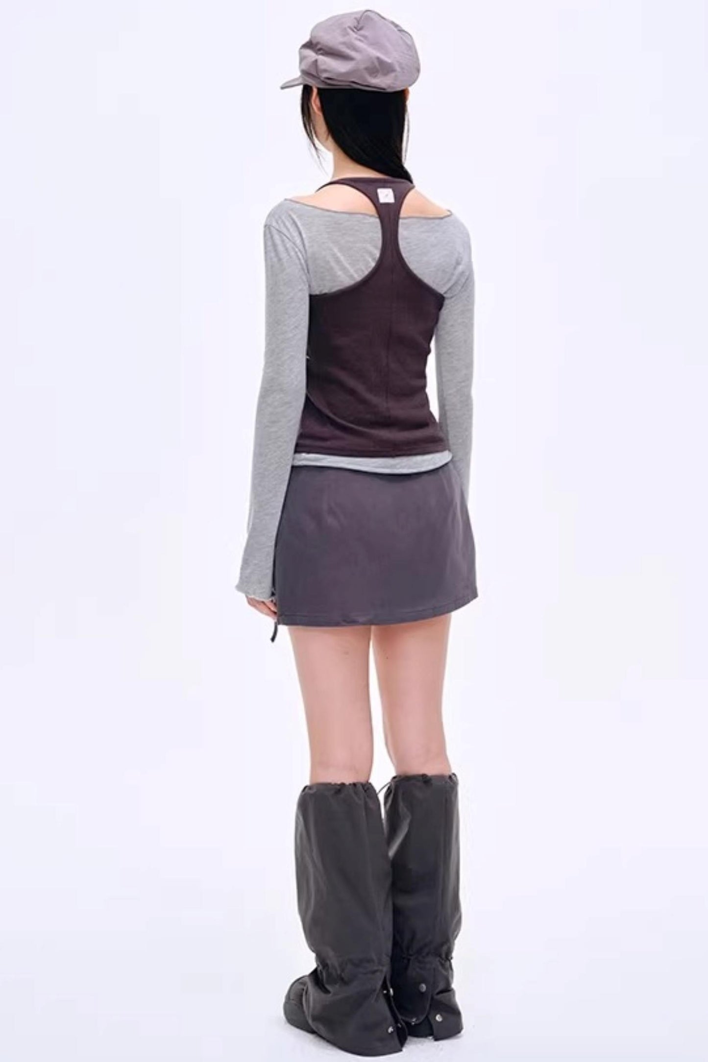 Side Slit Bow Pants Skirt
