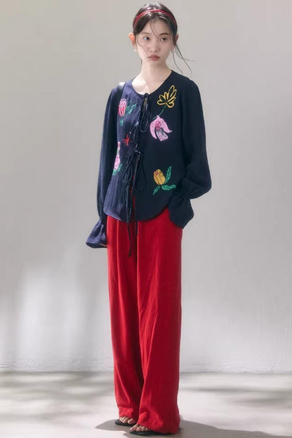 Bird and Rose Linen Blouse