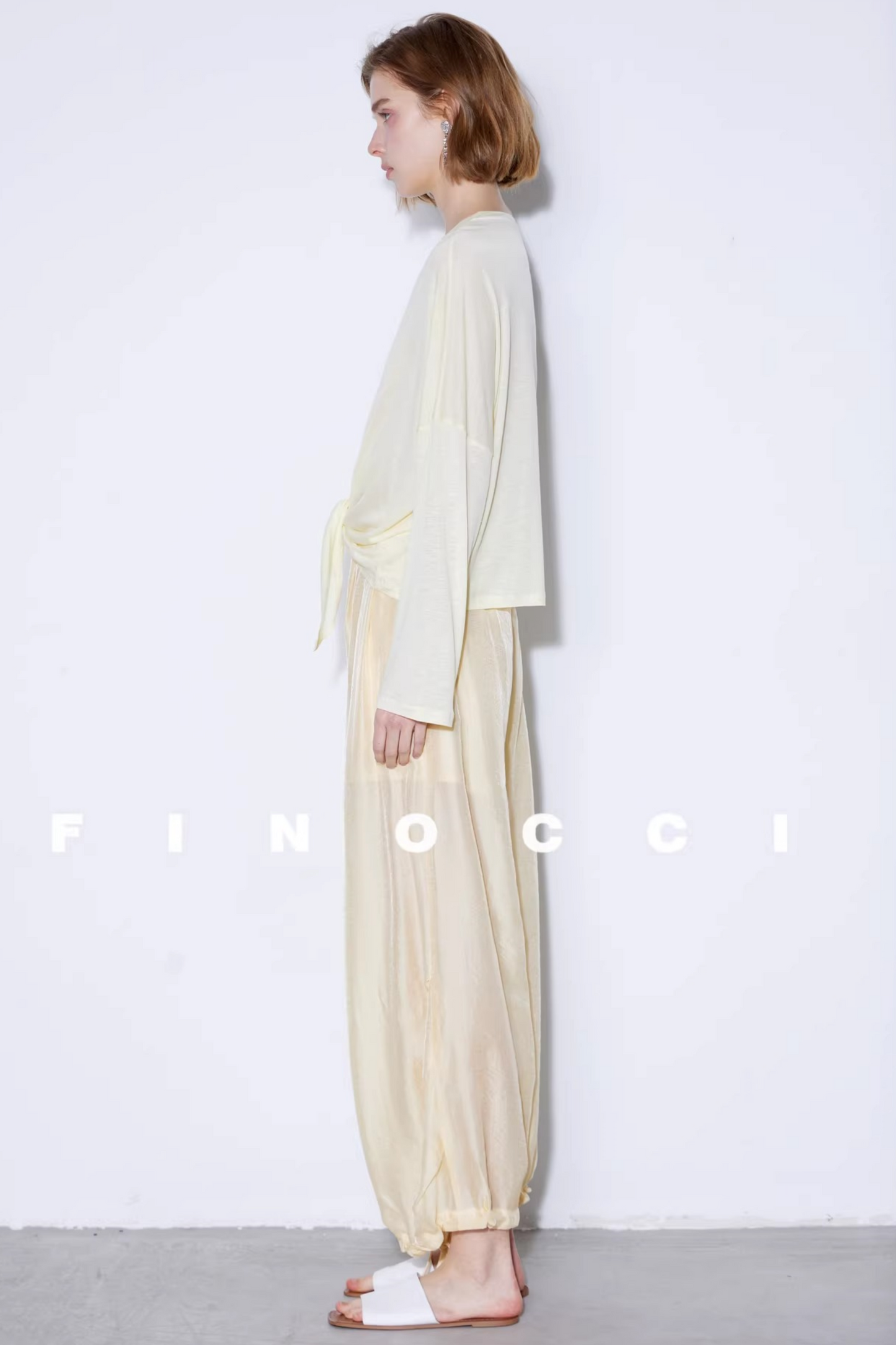 Mulberry Silk Shimmering Lantern Pants