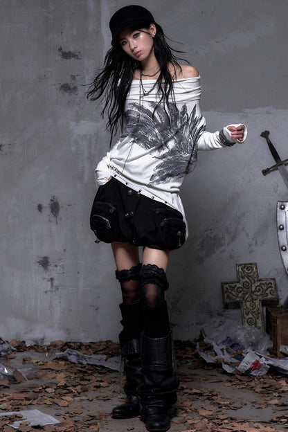 Wasteland Swing Collar Knitted Tops