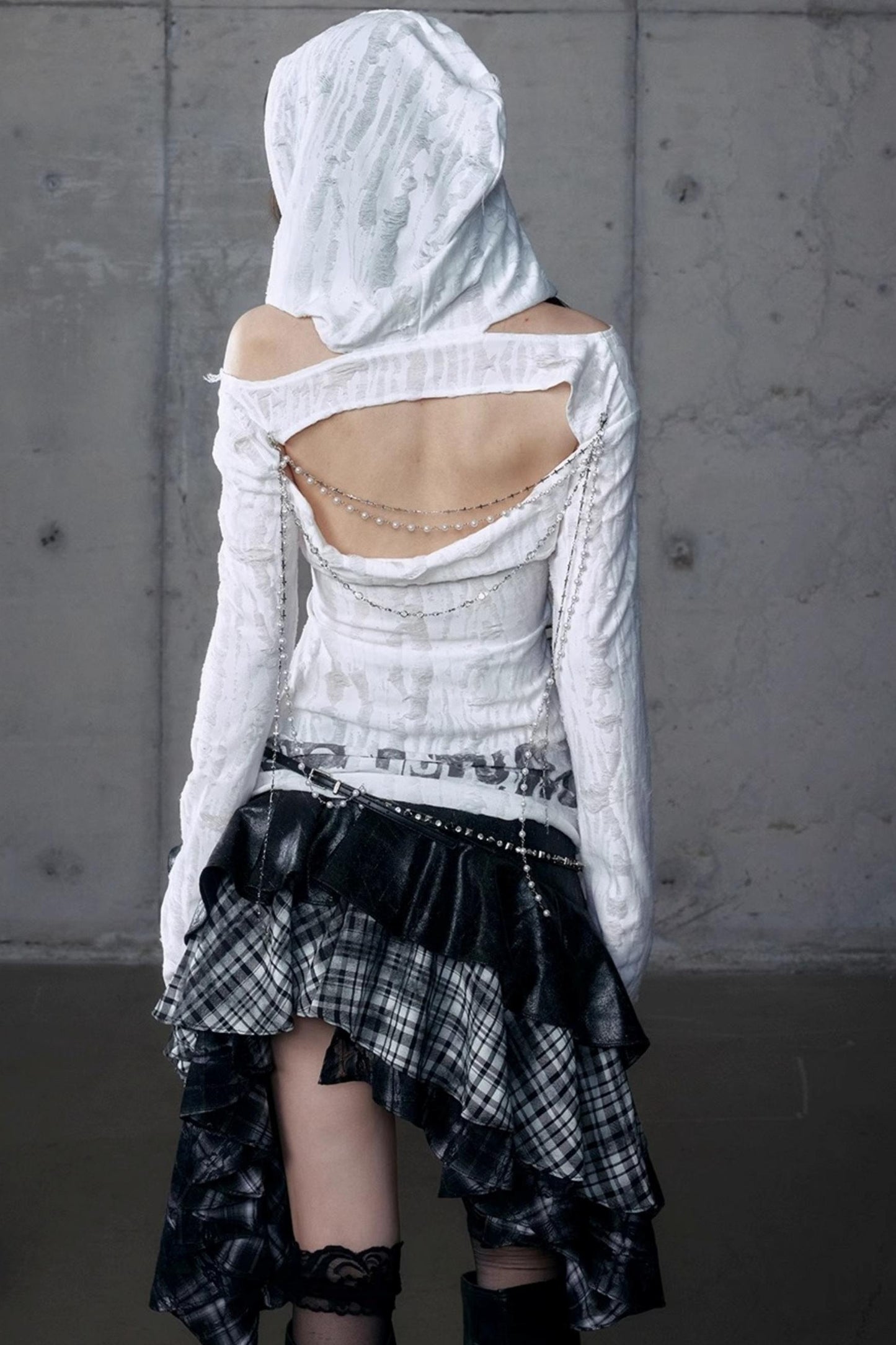 Vintage Punk Hooded Top