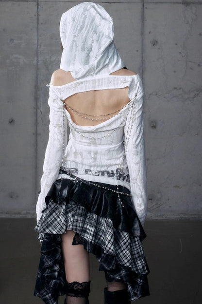 Vintage Punk Hooded Top