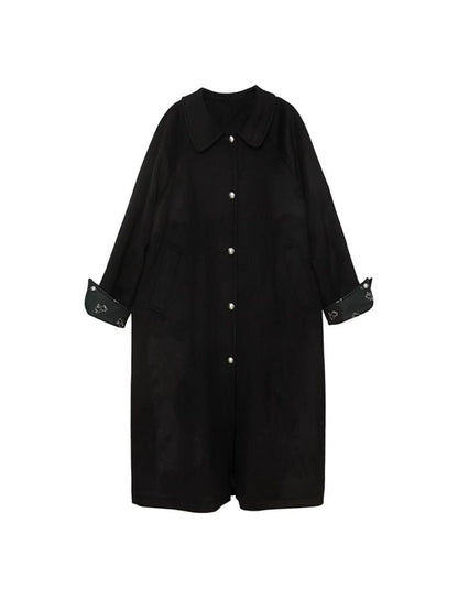 Round ball buckle simple classic Coat