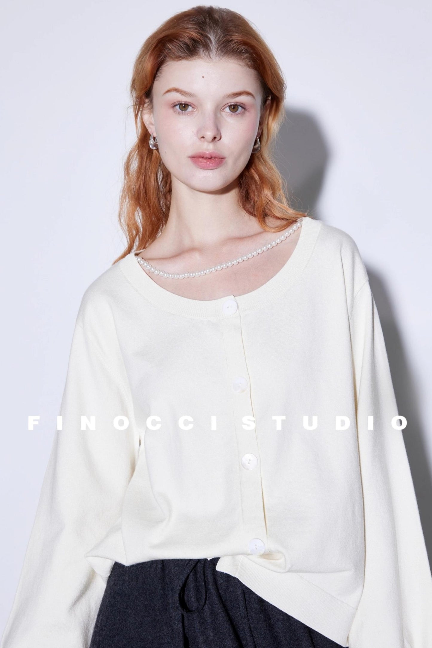 Custom Pearl Silk Cardigan