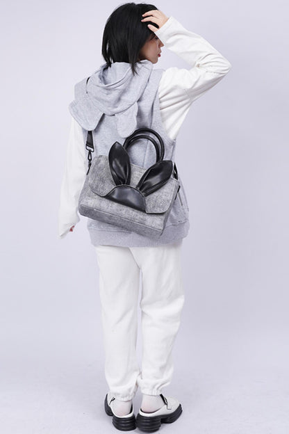 Denim Rabbit Tote Bag