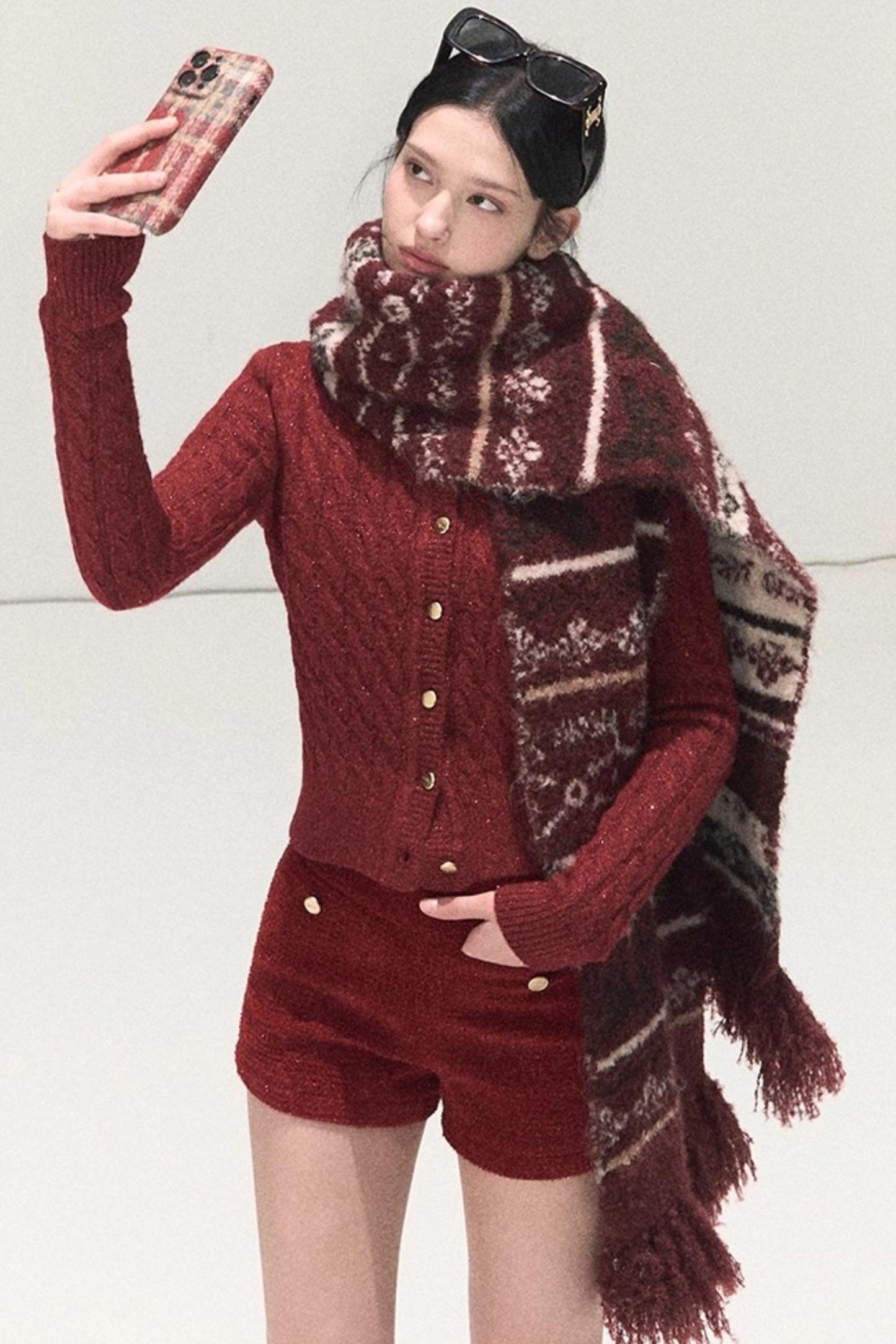 Handmade Wool Fair Isle Scarf