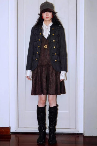 Vintage Suede Sleeveless Dress