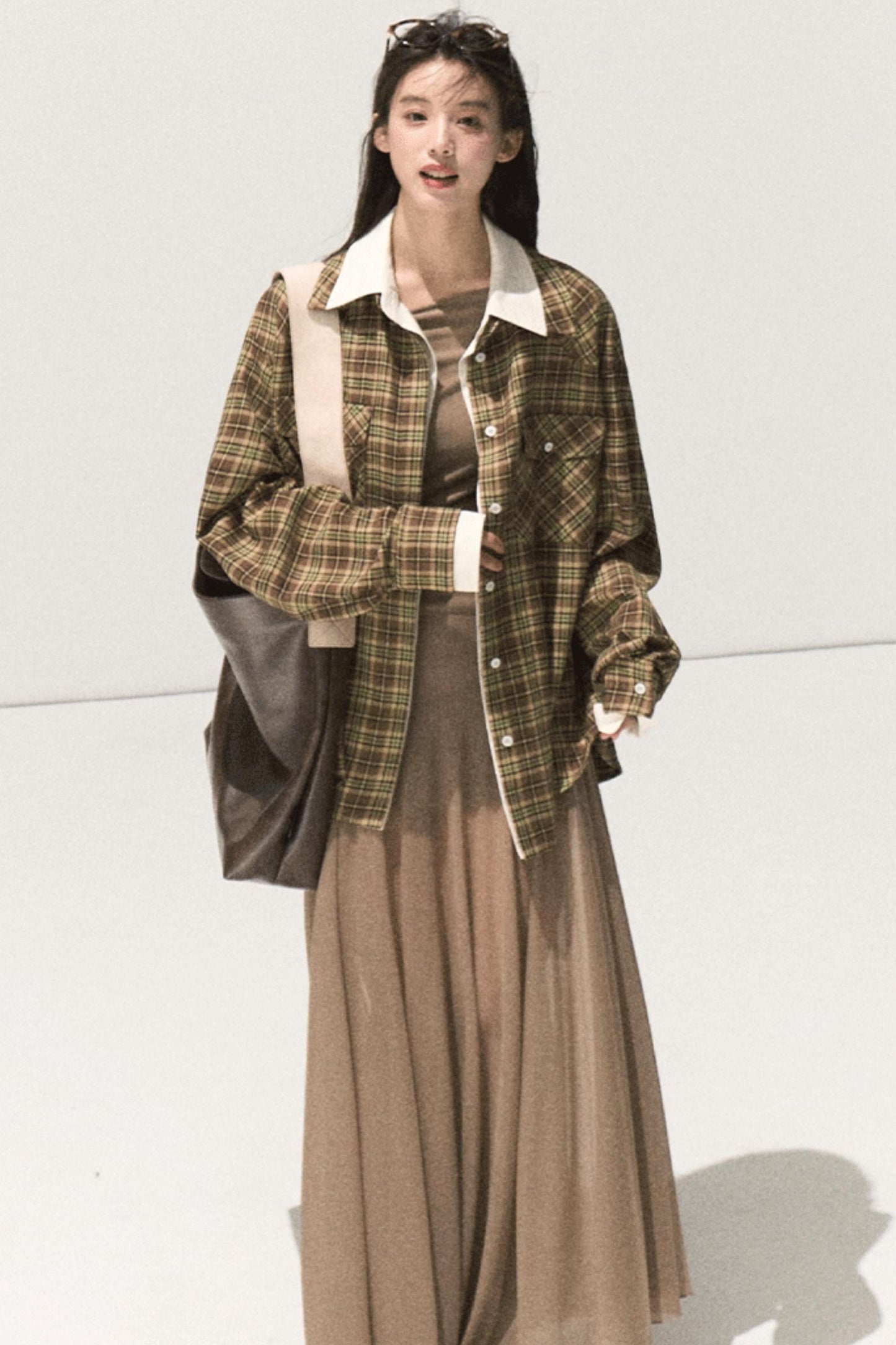 Vintage Striped Texture Two-Piece Shirt