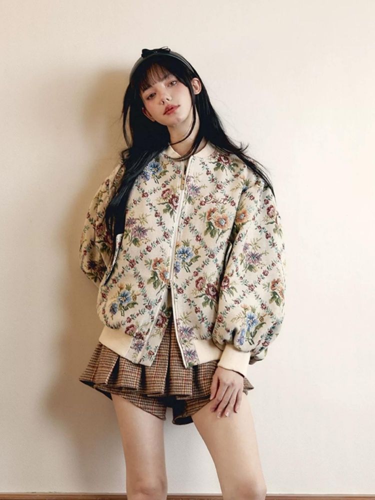 Oil Painting Jacquard Cotton Jacket