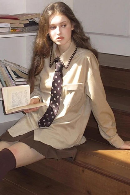 Shell-Edged Corduroy Winter Shirt