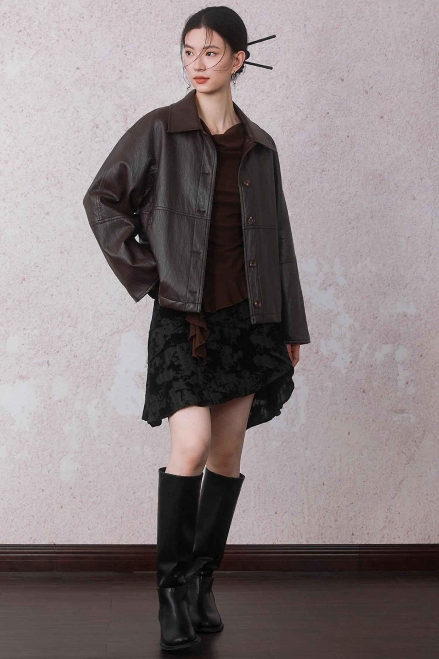 Caramel Coffee Leather Jacket