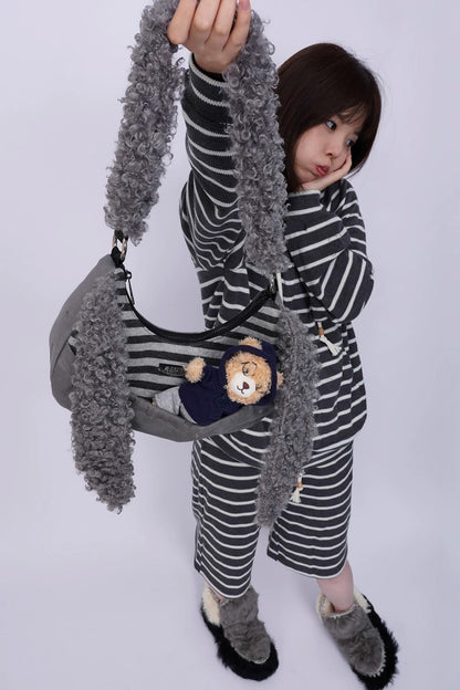Rabbit Plush Crossbody Bag